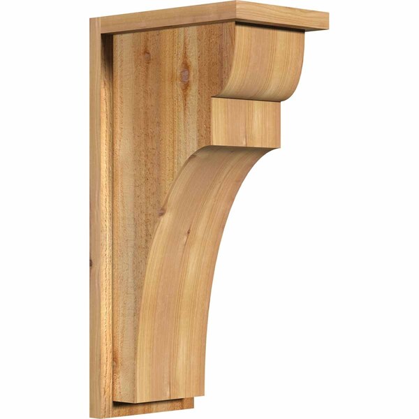 Ekena Millwork Yorktown Rough Sawn Corbel w/Backplate, Western Red Cedar, 8"W x 12"D x 24"H COR08X12X24YOR01RWR - main